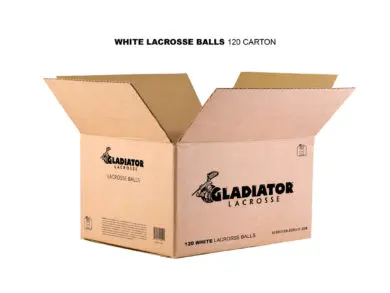 Gladiator Lacrosse® Case of 120 Official Lacrosse Game Balls – White – Meets NOCSAE Standards, SEI Certified