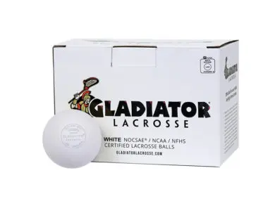 Gladiator Lacrosse® Box of 12 OFFICIAL Lacrosse Game Balls – White – Meets NOCSAE STANDARDS, SEI CERTIFIED
