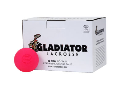 Gladiator Lacrosse® Box of 12 OFFICIAL Lacrosse Game Balls – Pink – Meets NOCSAE STANDARDS, SEI CERTIFIED