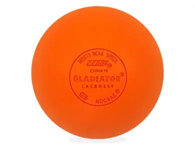 Gladiator Lacrosse® Single Official Lacrosse Ball – Orange – Meets NOCSAE Standards, SEI Certified