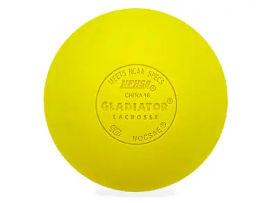 Gladiator Lacrosse® Box of 12 OFFICIAL Lacrosse Game Balls – Yellow – Meets NOCSAE STANDARDS, SEI CERTIFIED