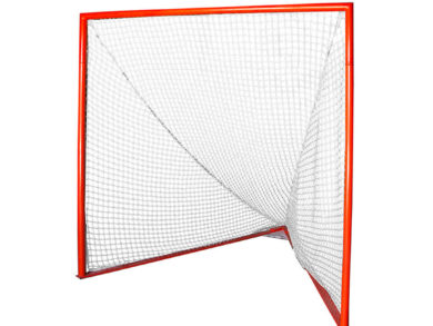 Pair (2) of Gladiator Lacrosse® Professional Lacrosse Goals with 6mm White Nets included, Orange, 6 x 6 x 7 Foot